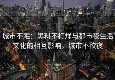 城市不眠：黑料不打烊与都市夜生活文化的相互影响，城市不欲夜