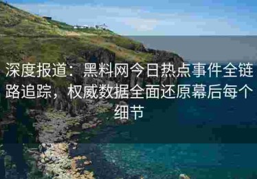 深度报道：黑料网今日热点事件全链路追踪，权威数据全面还原幕后每个细节