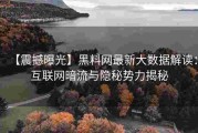 【震撼曝光】黑料网最新大数据解读：互联网暗流与隐秘势力揭秘