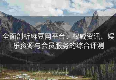 全面剖析麻豆网平台：权威资讯、娱乐资源与会员服务的综合评测