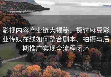 影视内容产业链大揭秘：探讨麻豆影业传媒在线如何整合剧本、拍摄与后期推广实现全流程闭环