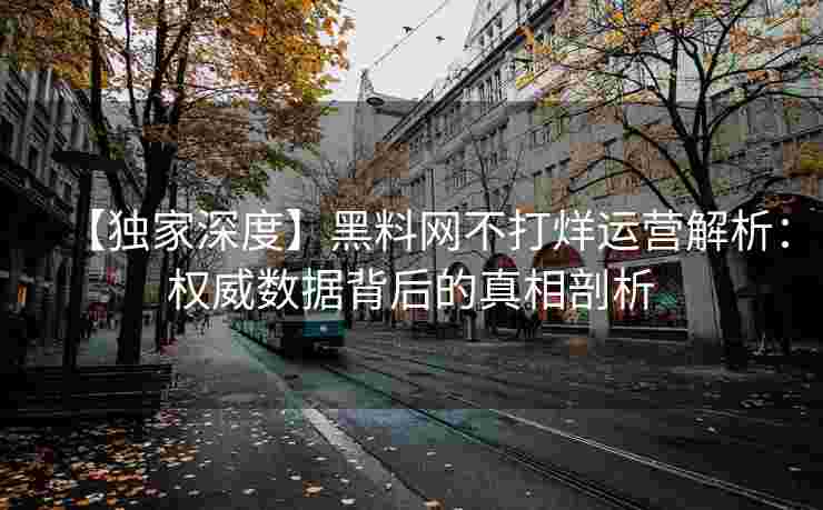 【独家深度】黑料网不打烊运营解析:权威数据背后的真相剖析 【独家深度】黑料网不打烊运营解析:权威数据背后的真相剖析